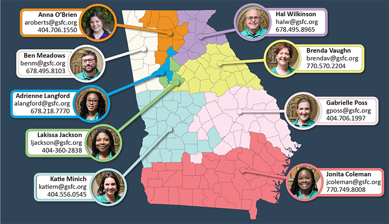 GSFC Georgia Regional Staff Map